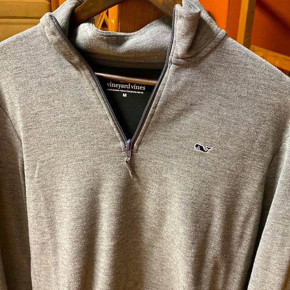 Vineyard Vines Grey Medium Quarterzip - Picture 3 of 6
